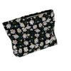 Embroidered Daisy Cosmetic Bag: Simple, Portable, Literary Style with Large Capacity for Storage