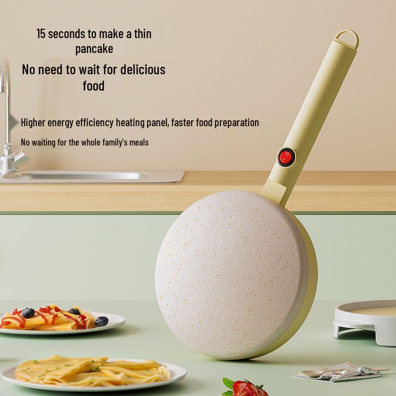 Electric Crepe & Pancake Maker for Home - Versatile Machine for Spring Rolls, Baking, and More