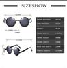 ZXWLYXGX Round Metal Sunglasses Steampunk Men Women Fashion Glasses Brand Designer Retro Vintage Sunglasses UV400