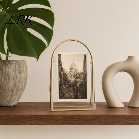 Press Footprint Frame Glass for Dried Flowers, Octagonal Metal Shadow Box with Floating Photo Clear Glass, Wall Hanging Plant Display Frame, DIY Craft