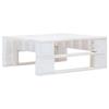 Footrest - vidaXL - Garden Pallet - Solid Wood - White - 60x60x25 Cm