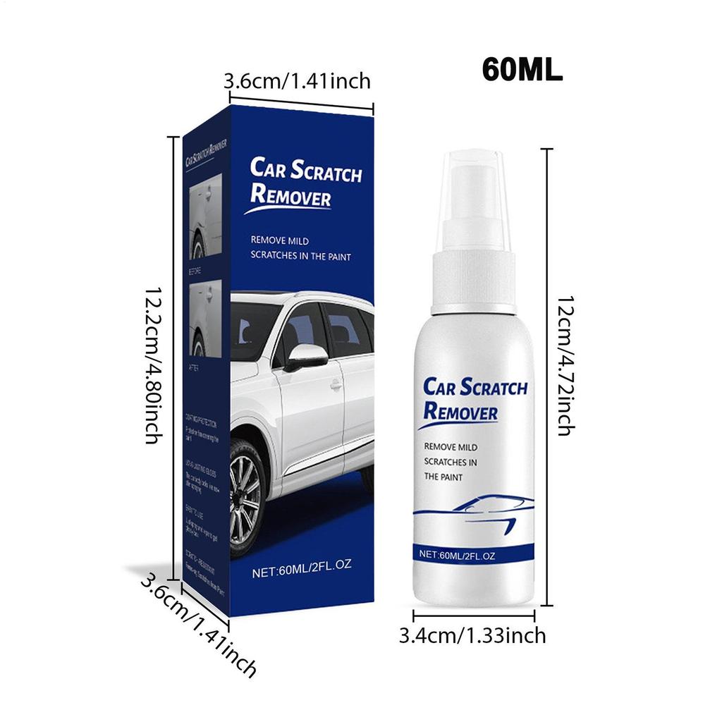 Car Paint Scratch Repair Spray 60ml High Protection Polishing Agent Paint Scratch Remover Polishing Spray for Automotive Paint