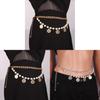 Vintage Coin Pendant Body Chain With Pearl For Unisex Fashion Accessory