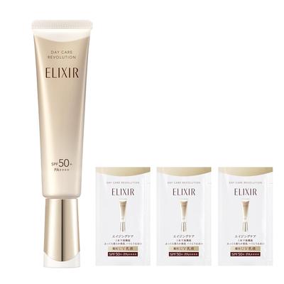 Elixir UV Emulsion Day Care Revolution +ba 2025 Model Pouch Increased Set 35mL + 3 Packs Quasi-drug SPF50+PA++++ Morning Use Daytime Makeup Base