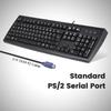 Perixx PERIBOARD-107P US PS2 Keyboard, PS2 Connection, Wired, Classic Full Key English Layout, Black [Official Warranty]