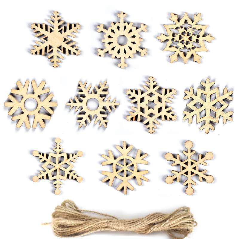 Luminous Handmade Wooden Christmas Tree Ornament Pendant Decor Gift.