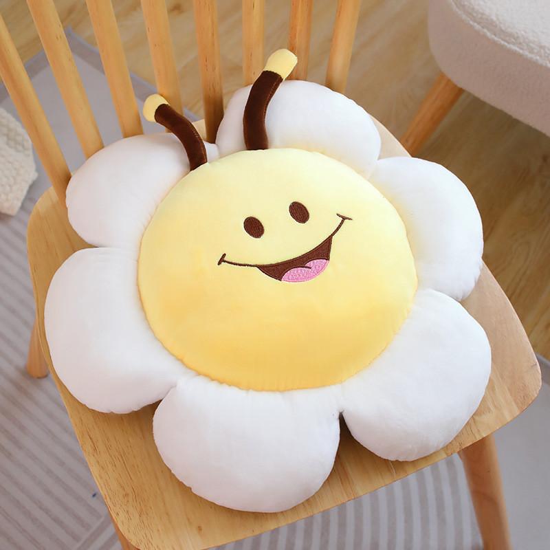 Adorable Cartoon Flower Cushion With Pp Cotton For Bed Sofa Chair Support