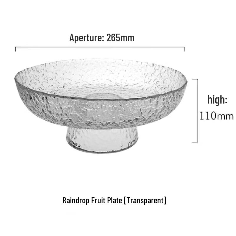 Yude Japanese Style Hammered Glass Serving Bowl Set