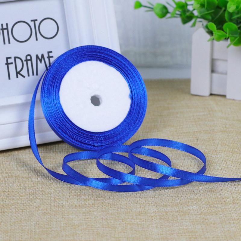 0,6 cm Vit Satinrosband för DIY Tårtdekoration