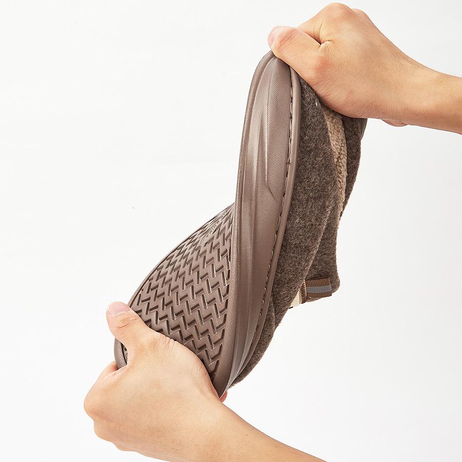 Men's Warm Plus Size Home Slippers Non-slip Couple Plush Cotton Slippers, Memory Foam Soft Sole Indoor and Outdoor Dual-use Home Shoes