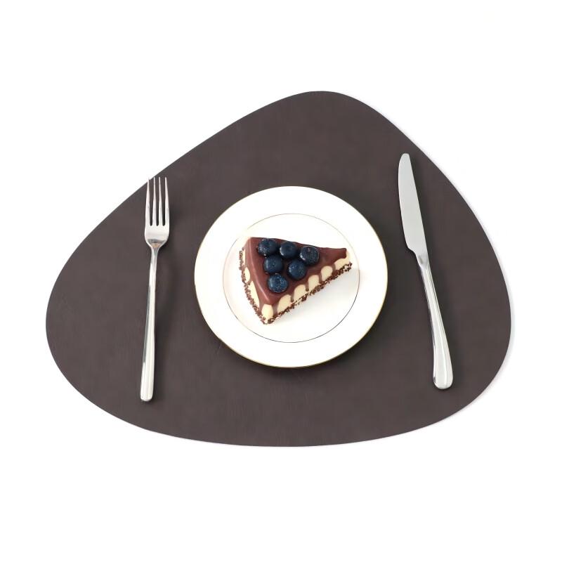 DREAMIEN Leather Teardrop Placemat & Coaster Set