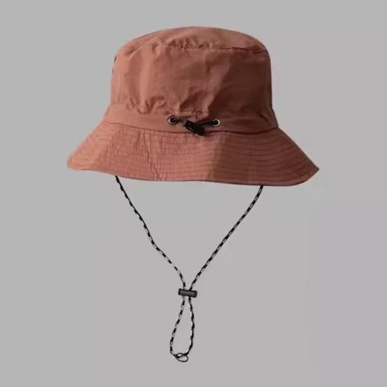 Summer Sun Hat with Adjustable Chin Strap Breathable UV Protection Men Women Outdoor Climbing Hiking Fishing Travel Wide Brim Bucket Hat