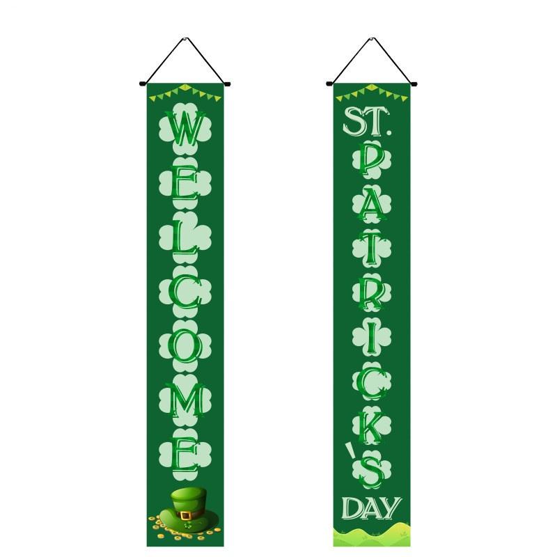 

St. Patrick s Day Door Curtain-irish Green Banner Perfect Party Decor! Clover