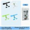 3-in-1 Mini Phone Fan - Portable Rechargeable for Android, Apple & Type-C Devices, Creative & Compact Design
