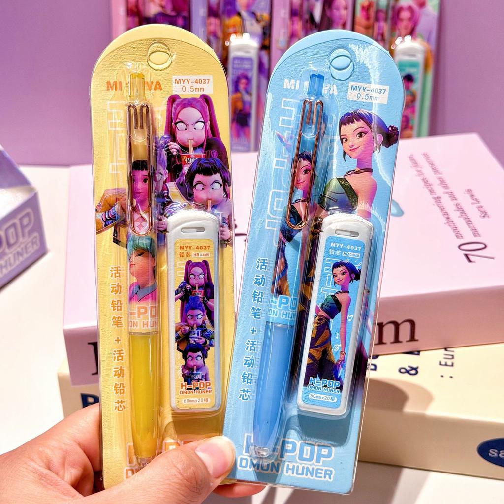 K-pop Demon Hunters Mechanical Pencil Break-Resistant Lead Automatic Students No Sharpening Needed Writing for Entertaining Play Safe Kid Friendly Fun