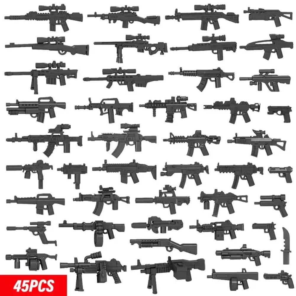 Vojenský MOC Stavebnice zbraní Těžký kulomet Gatling M19 NSV Figurky Dělostřelectvo Odminovací Pistole Kulka Hračka Dárek K013