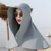 Sun Protection Hat with Large Brim Solid Color Friendly To Skin Quick-Drying Moisture-Wicking Fabric Breathable Cooling Hoodie Hat