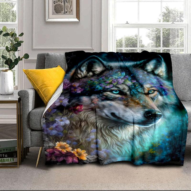 Wolf In The Garden Blanket Flannel Blanket Throw Blanket Sofa Cover Blanket Soft Premium Blanket Picnic Blanket Tv Blanket Gifts