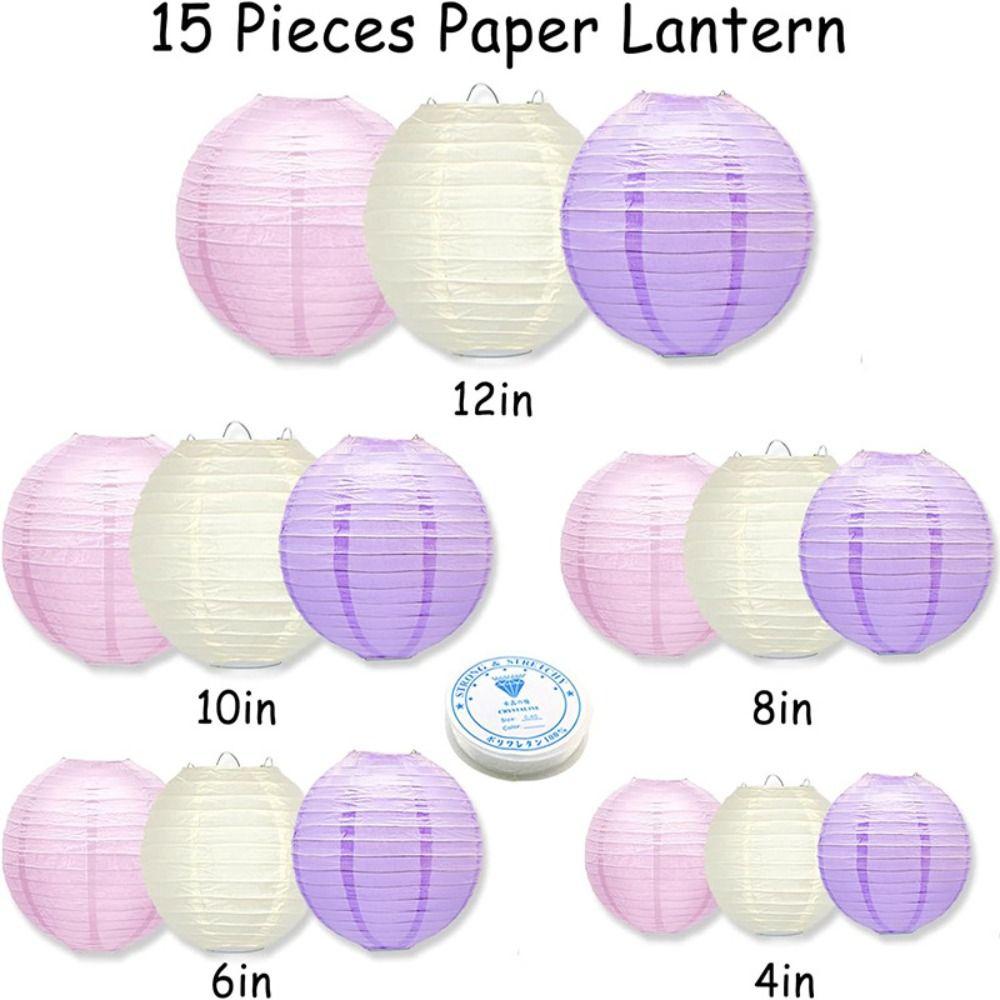 Easy Assemble Hanging Lantern Ball Festival Decoration Round Lantern Paper Lantern  Birthday Party
