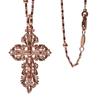 Rose Gold Italian Craftsmanship Exquisite Lace Zircon Cross Necklace Jewelry Gifts for Women