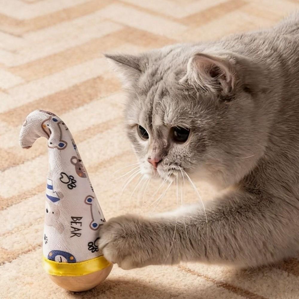 Wear-Resistant Cat Tumbler Wobbler Toys Bite-Resistant Cat Teaser Toy  Indoor Play