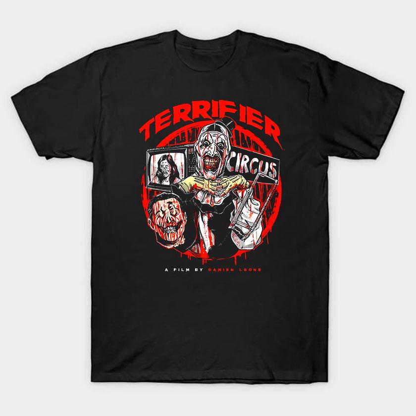 More Then Awesome Terrifier Movie Horror Art The Clown scary film For Halloween gift clothing cotton printed TShirt plus size S