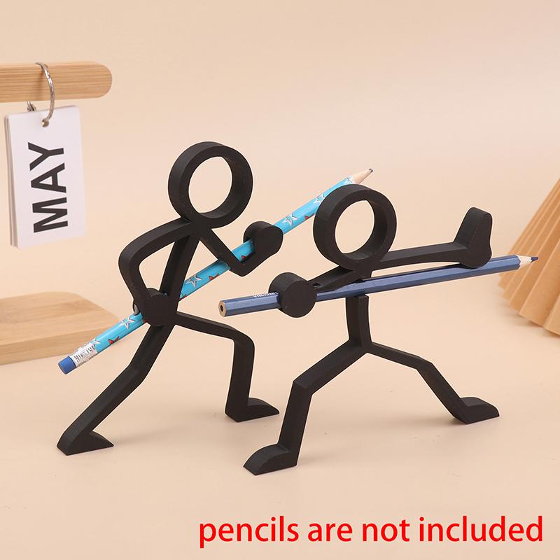 3D-gedruckte Strichmännchen-Stifthalter Stifthalter Stiftebehälter Schreibtischdekorationen Schreibwaren Schreibtischskulpturen Geschenke