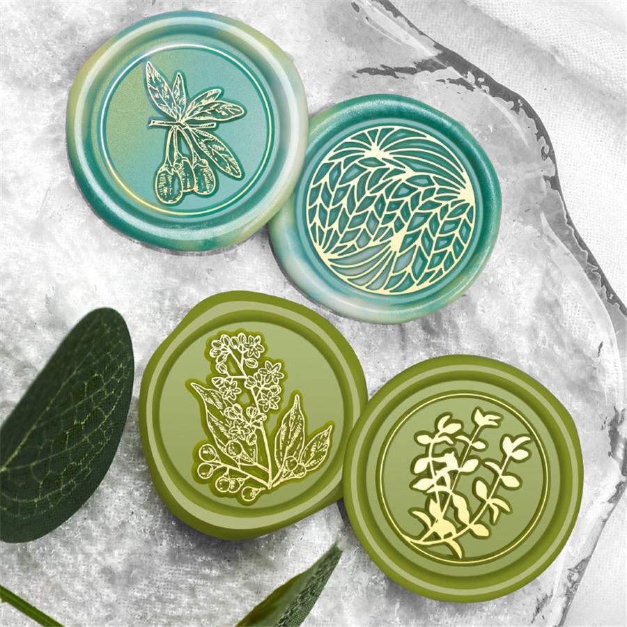 Botanical Monstera Leaf Wax Seal Stamp Classic Plant Vintage Sealing Wax Stamp Retro 25mm Removable Brass Head for Wedding Invit