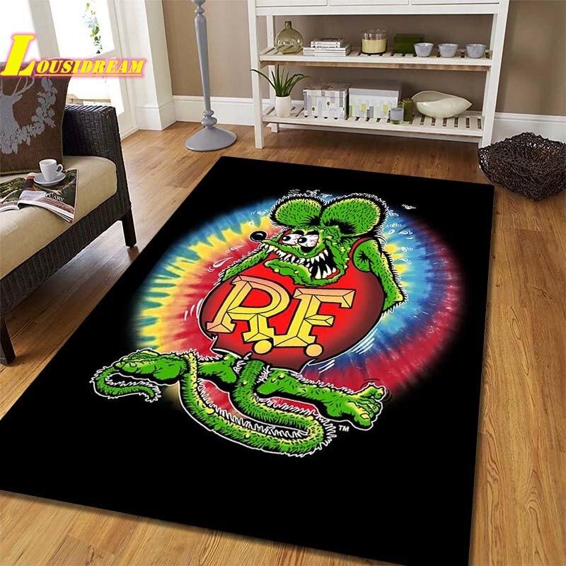 Alfombra Rat Funk Alfombra de Juego para Niños Alfombra para Gatear Alfombra para Sala de Estar Dormitorio Alfombra para Cocina Baño Balcón Alfombra Antideslizante Accesorios de Fotografía