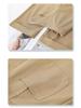 Women's Wide-Leg Navy Blue High-Waist Cropped Pants - Spring/Summer 2025 Casual Collection