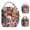 Star Lady-Gaga Printed Lunch Bag Retro Lunch Box School Portable Thermal Tote Handbags For Adult Oxford Print Cooler Bag