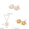 Collection de Bijoux Floraux de Designer Printemps en Acier Inoxydable Pour Dames Usage Quotidien