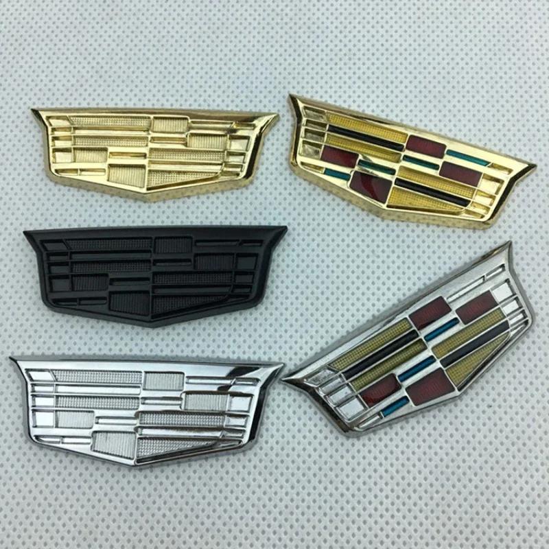 Per Cadillac XT5 ATSL XTS SRX Logo Montante C Finestra Distintivo Lega Metallica 6,3 cm 9,2 cm Emblema Posteriore Bagagliaio Auto Decorazione Adesivo Laterale
