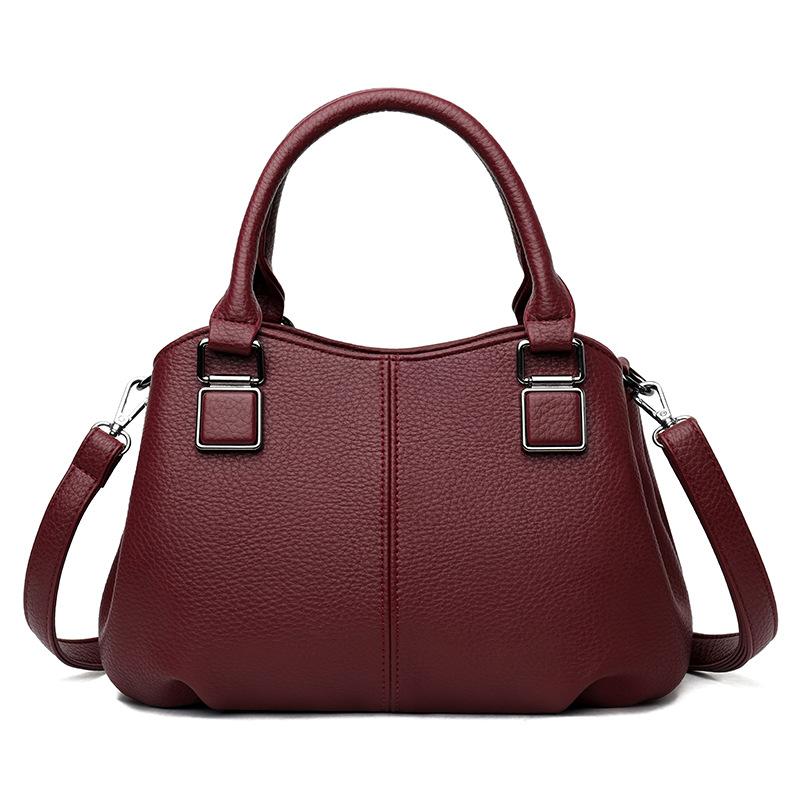 

Сумка Женская 2025 Новая Нишевая Сумка для Мамы Подарок Одноплечевая Сумка Кроссбоди Для Дам Среднего Возраста Многослойная Сумка для Поездок на Работу бордовый