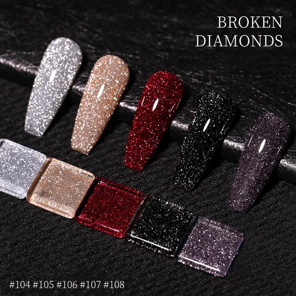 2025 Celeb Fave Wine Red Diamond Glitter Nail Gel Set