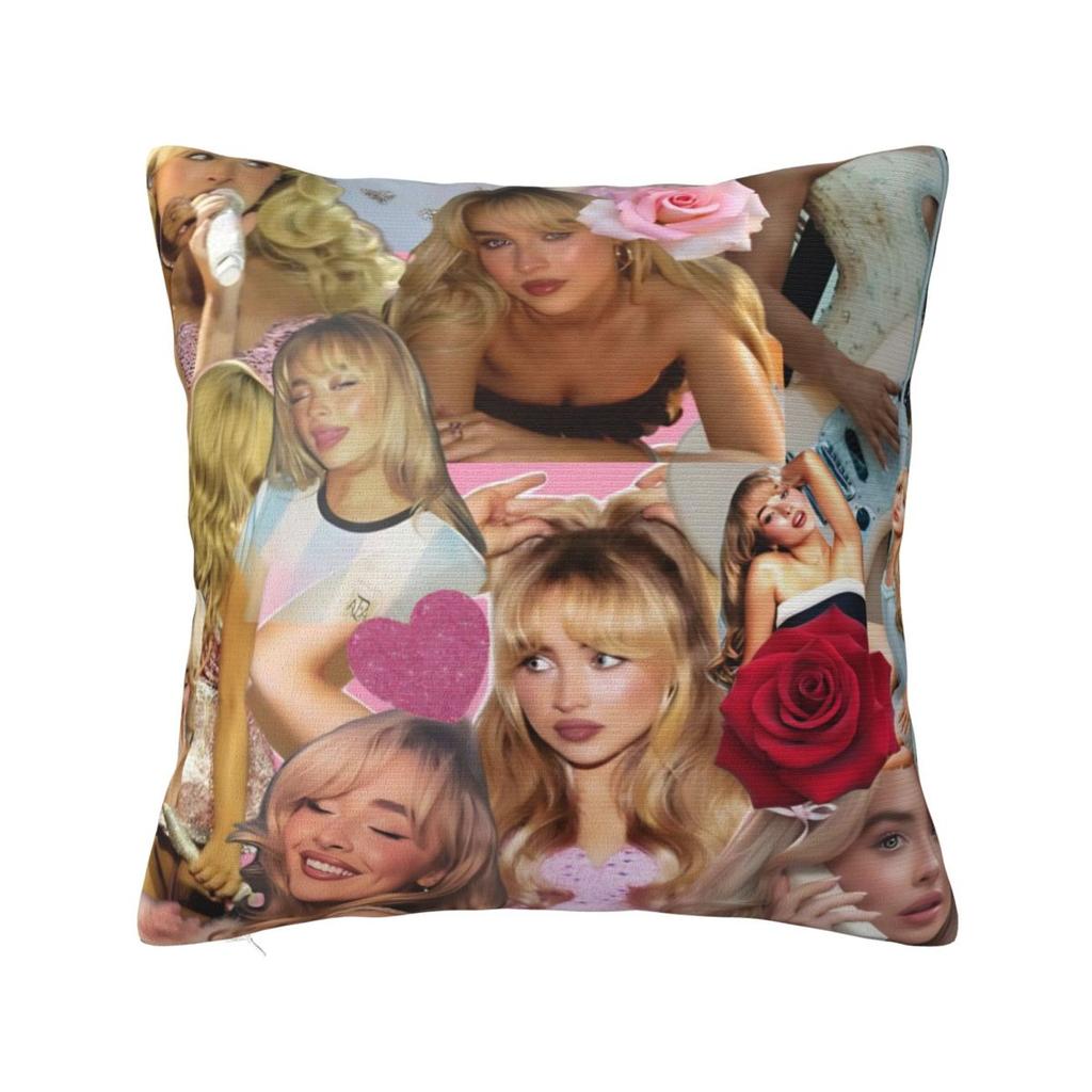 Sabrina Carpenter American Singer Pillow Cover Fashion Pillow Case Soft Cushion Cover Pillowcases For Sofa Home Decoration