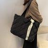 Women's Quilted Tote: Casual Down Single Shoulder Bag, Large Capacity for Autumn/Winter