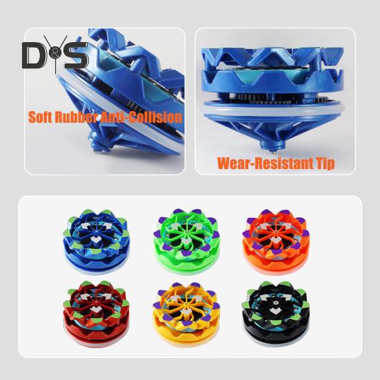 Spark Spinning Top Stress Relief Portable Luminous Gyro Collision Sparks Light-up Gyroscope Decompression Spinner Top Toy Kids Teens Adults Gift