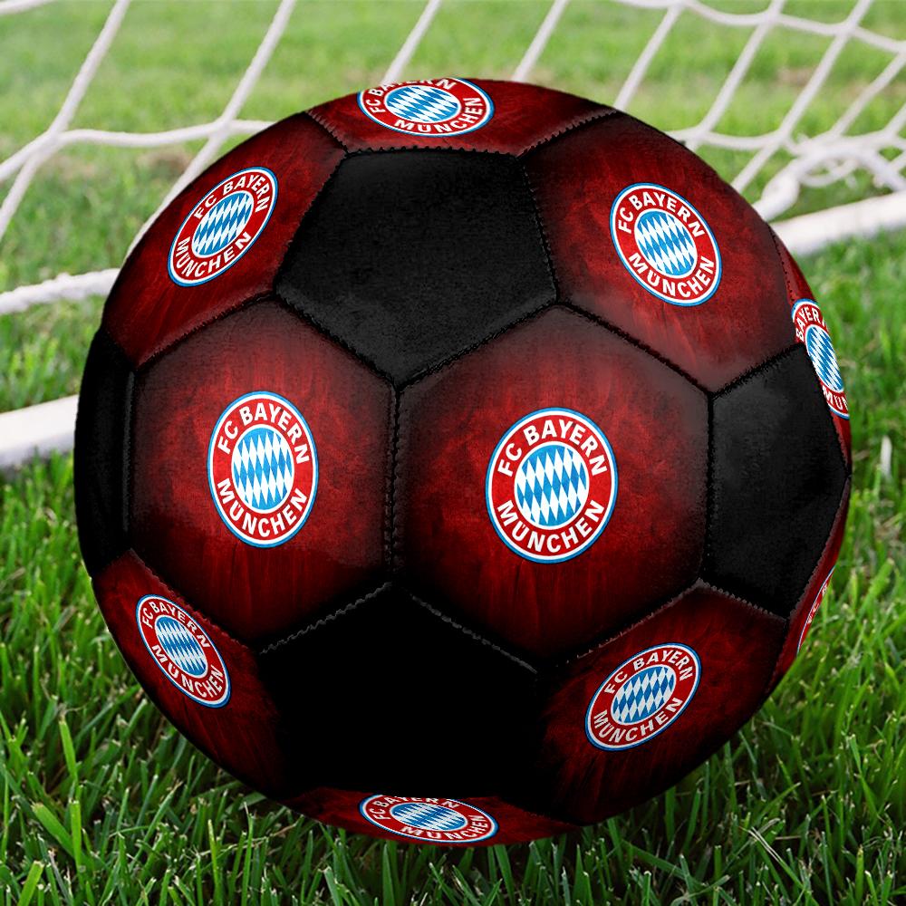 TAGLIA 5 Pallone da Calcio FC Bayern München Colorato Per Tutte le Età Cucito a Macchina PVC Pronto per la Competizione Resistente Alto Rimbalzo