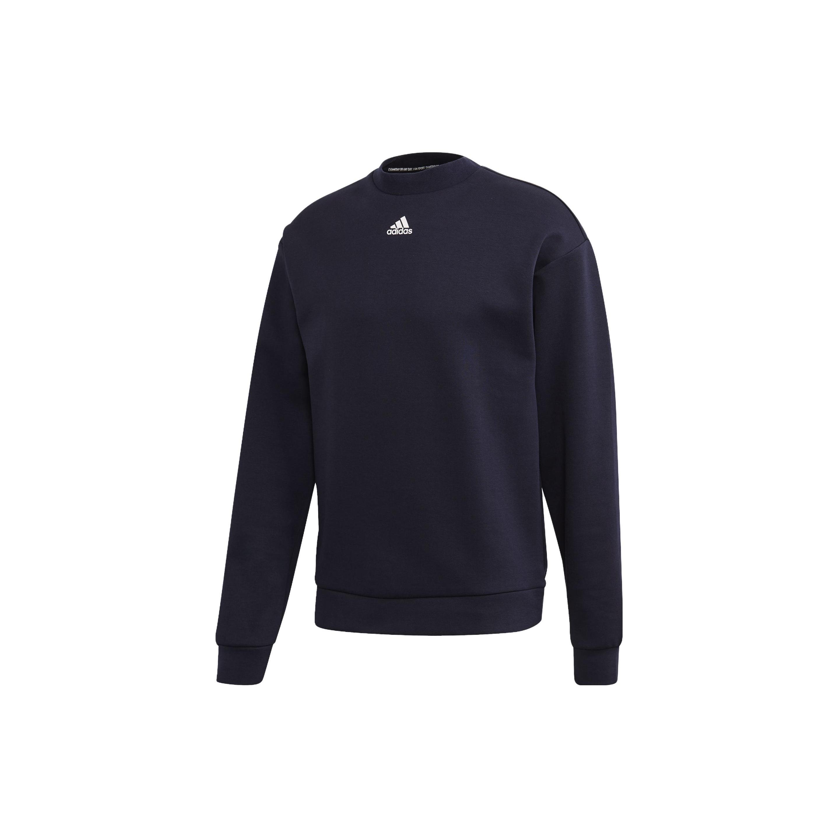adidas Must Haves Long Sleeve Sweatshirt  Navy  Men s FI7952 L