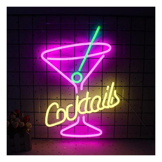 Neon Light Sign Personalized LED Neon Lights Large LED Neon Sign for Restaurant Dining Room Office Wall Decor