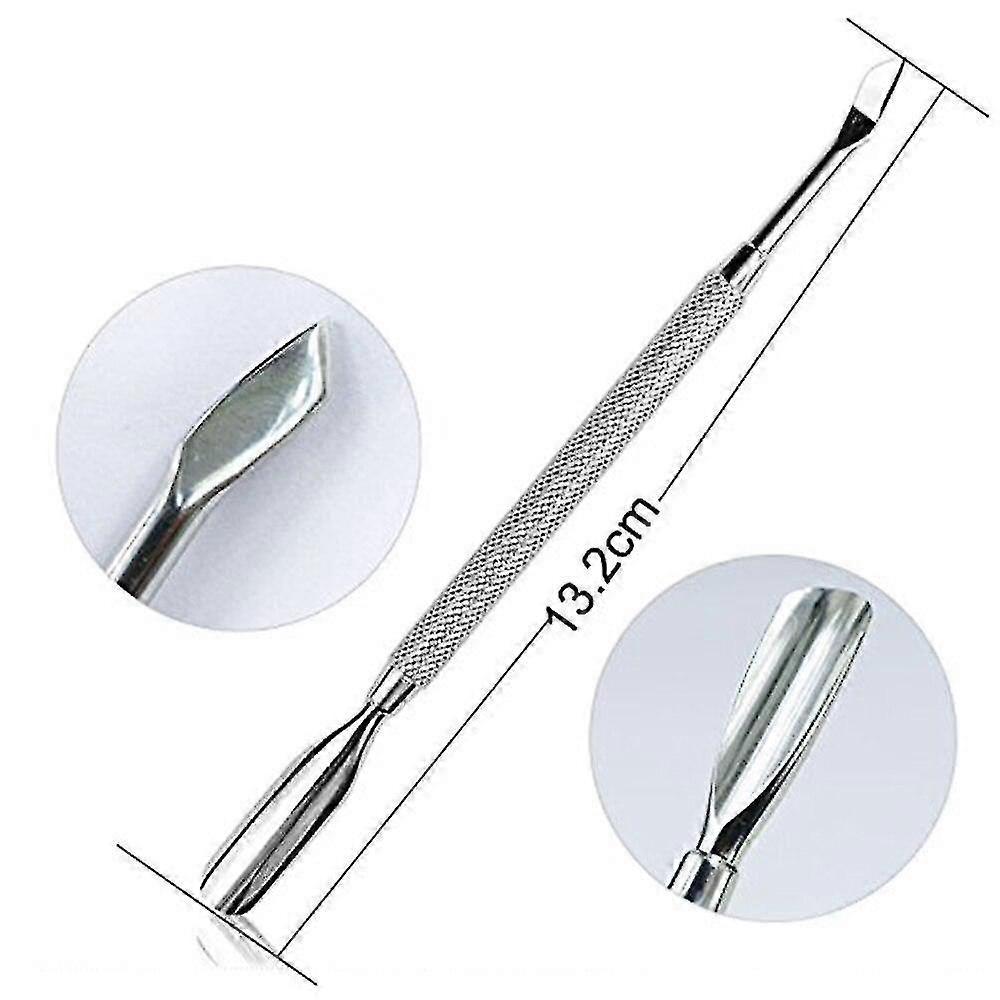 Cuticle Pusher Set Double End Steel Manicure Pedicure Kit Nail Art Remover Tools|cuticle Pushers