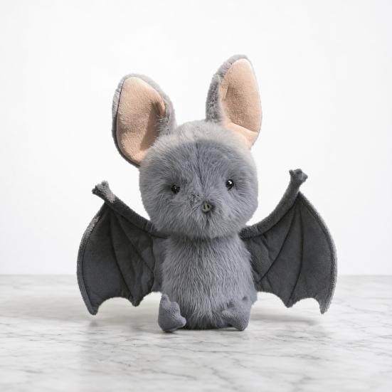 Funny Bat Plush Toy, Cute Flying Stuffed Animal with Wings, Soft Kawaii Plushie for Bed Dorm Decor, Halloween Gift for Kids Adults