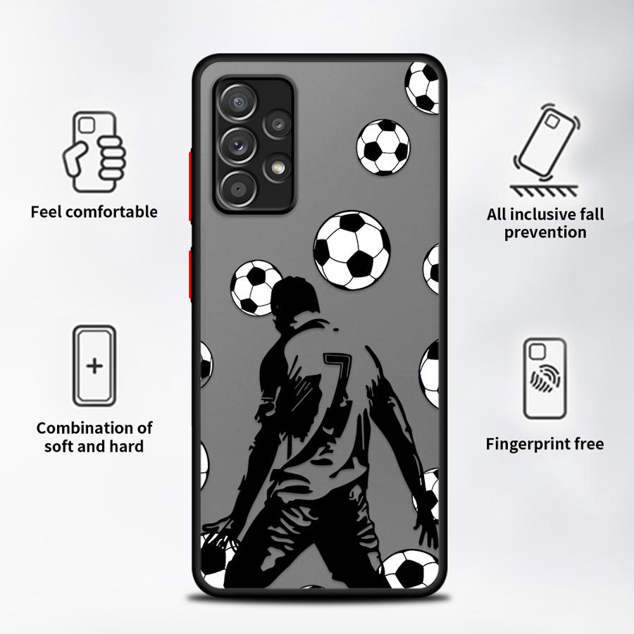 Phone Cover Case for Samsung Galaxy A56 A55 A16 A15 A17 A52 A73 A33 A35 A53 A14 A23 A34 A36 A54 A52S A72 Cartoon Football Number