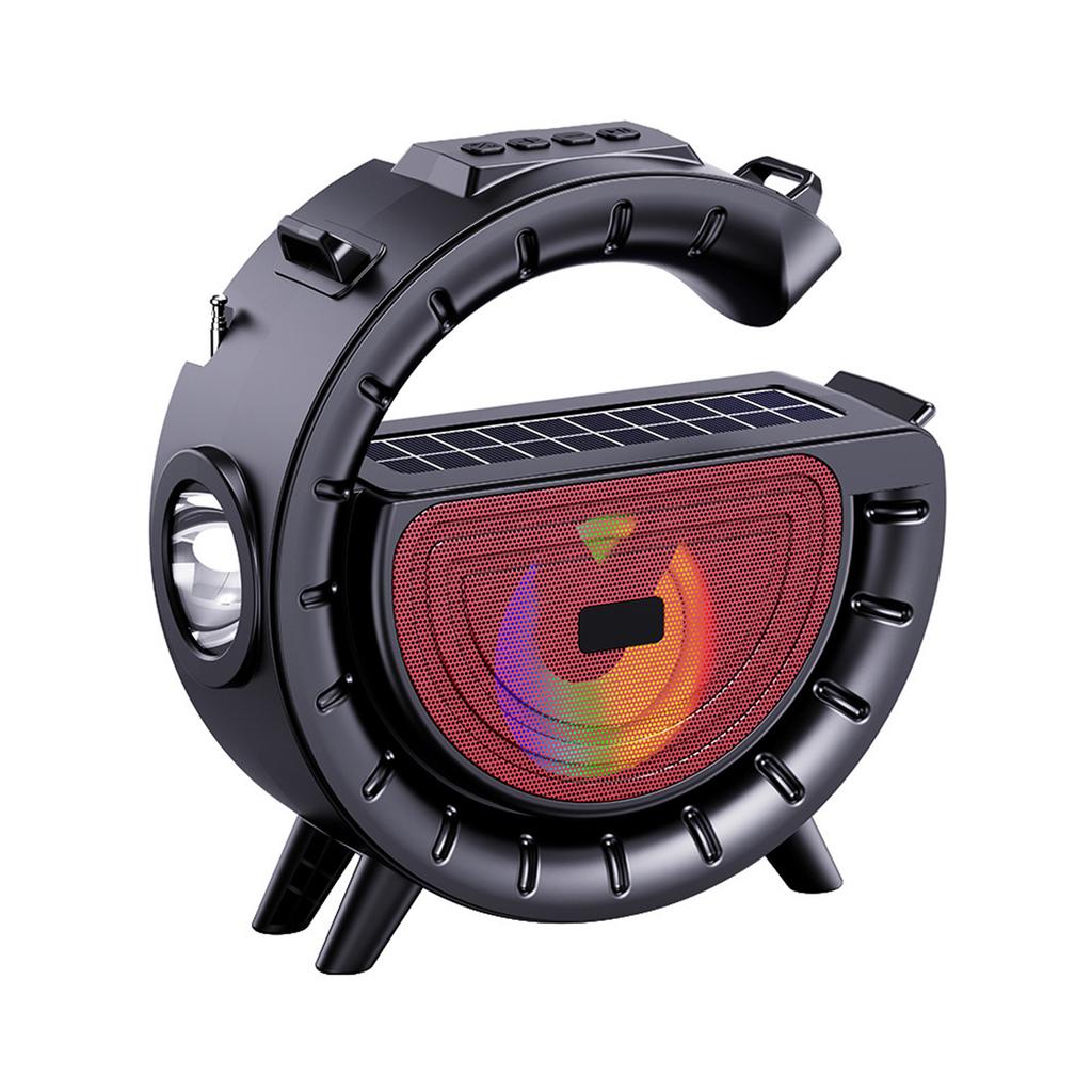 Outdoor Portable Bluetooth Speaker, Large G Flashlight, Solar Player, Wireless Card, Music Household Lamp Party Tools