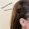 2UNITS Velvet Ribbon Clips - Holiday Hair Clamps for Ladies, Graceful Princess Snap Clips, Charming Simple Hair Adornments Set
