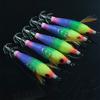 5PCS Multi-color Glow Squid Jig 5.8G/8CM Horizontal Egi Wood Shrimp Bait Artificial Lure for Squid Octopus Fishing Jukkumi