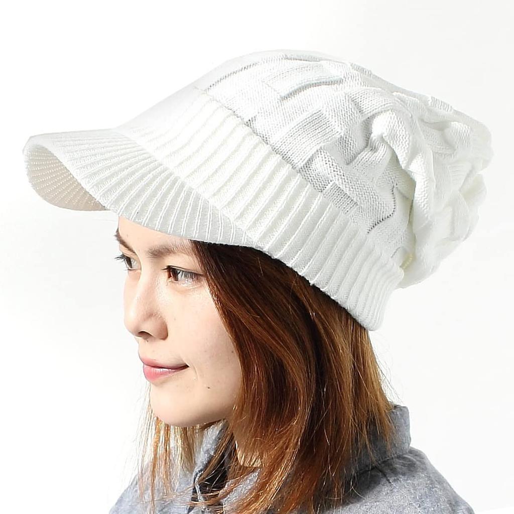 Hat Winter Stylish Knitted Hat with Brim Golf Fishing Acrylic Cross Knit Casquette Hat Large Size Deep Wide Brim UV UV Fall Winter Cold Protection