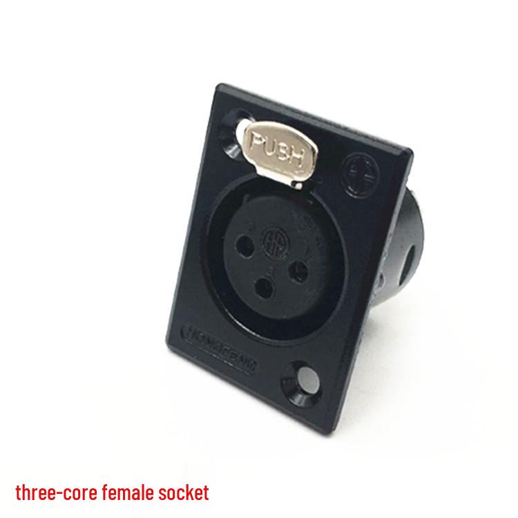 3-5 Core Metal XLR Panel Mount Socket, Male & Female Audio Connector