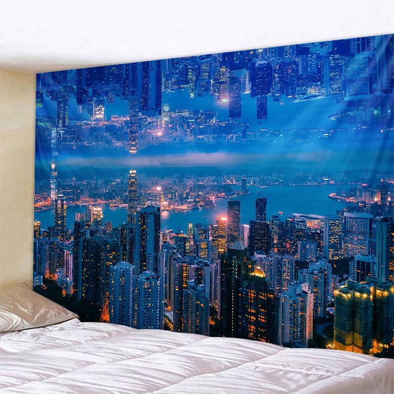 

Волшебный лесной замок, гобелен, гобелен со сказкой, приключением, фэнтези, настенный гобелен в стиле хиппи, украшение для детской комнаты и спальни 100X75CM